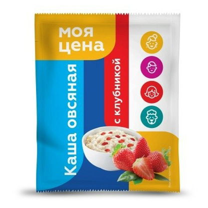 Каша Моя цена овсяная с клубникой 35 г