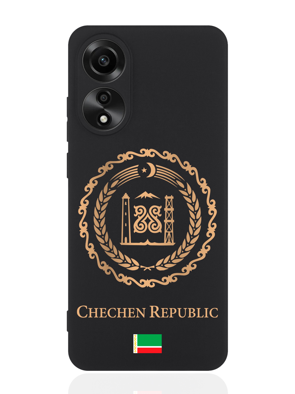 

Чехол для смартфона Oppo A78 4G Золотой Герб Чечни, Черный;зеленый, Oppo A78 4G