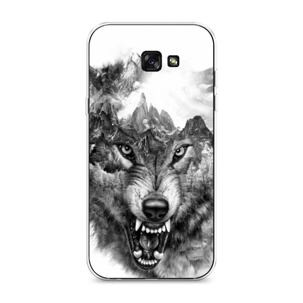 

Чехол Awog на Samsung Galaxy A7 2017 / Самсунг A7 2017 "Волк в горах", Серый;белый;бежевый, 20950-1