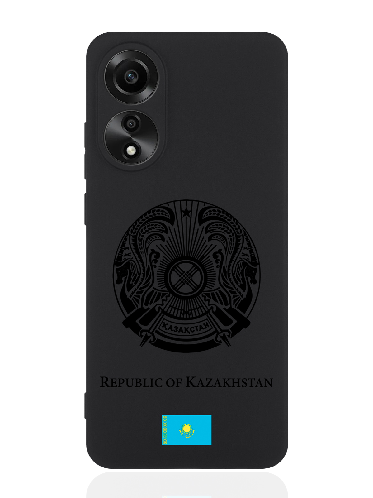 

Чехол для смартфона Oppo A78 4G Черный лаковый Герб Казахстана, Oppo A78 4G