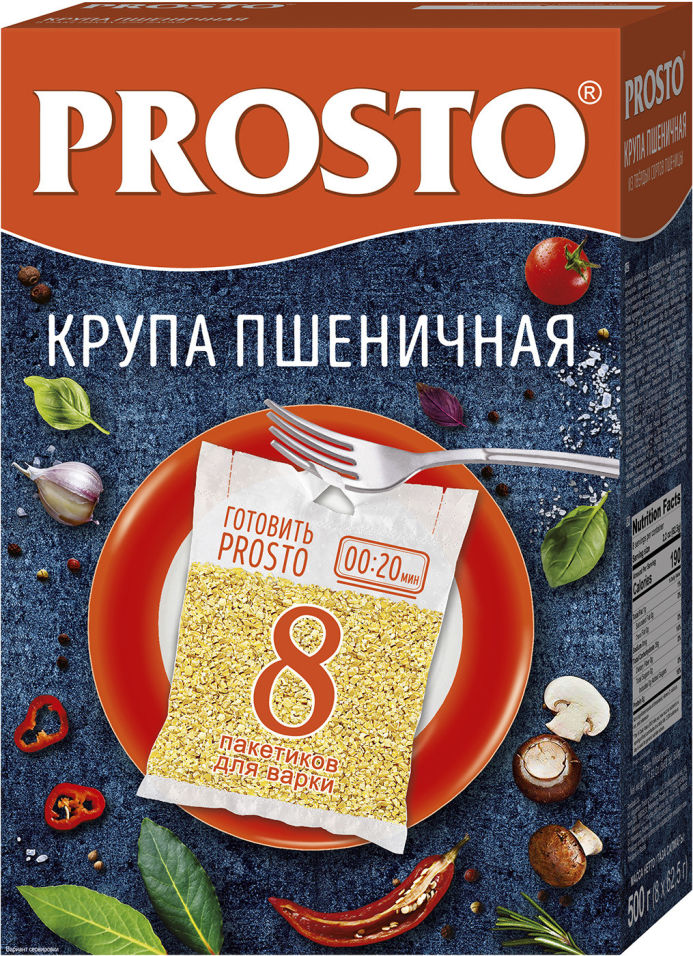 фото Крупа prosto пшеничная 8пак*62.5г