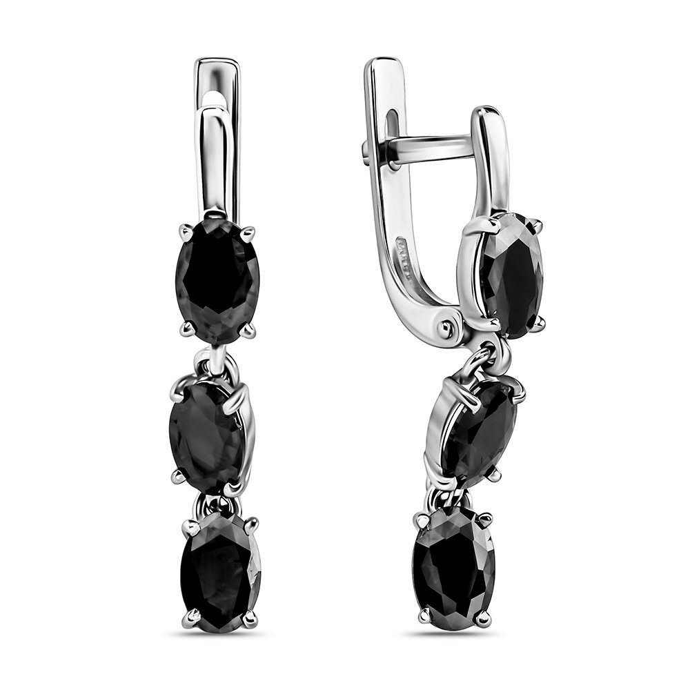 

Серьги подвески из серебра 585Gold 702012446, фианит, 702012446