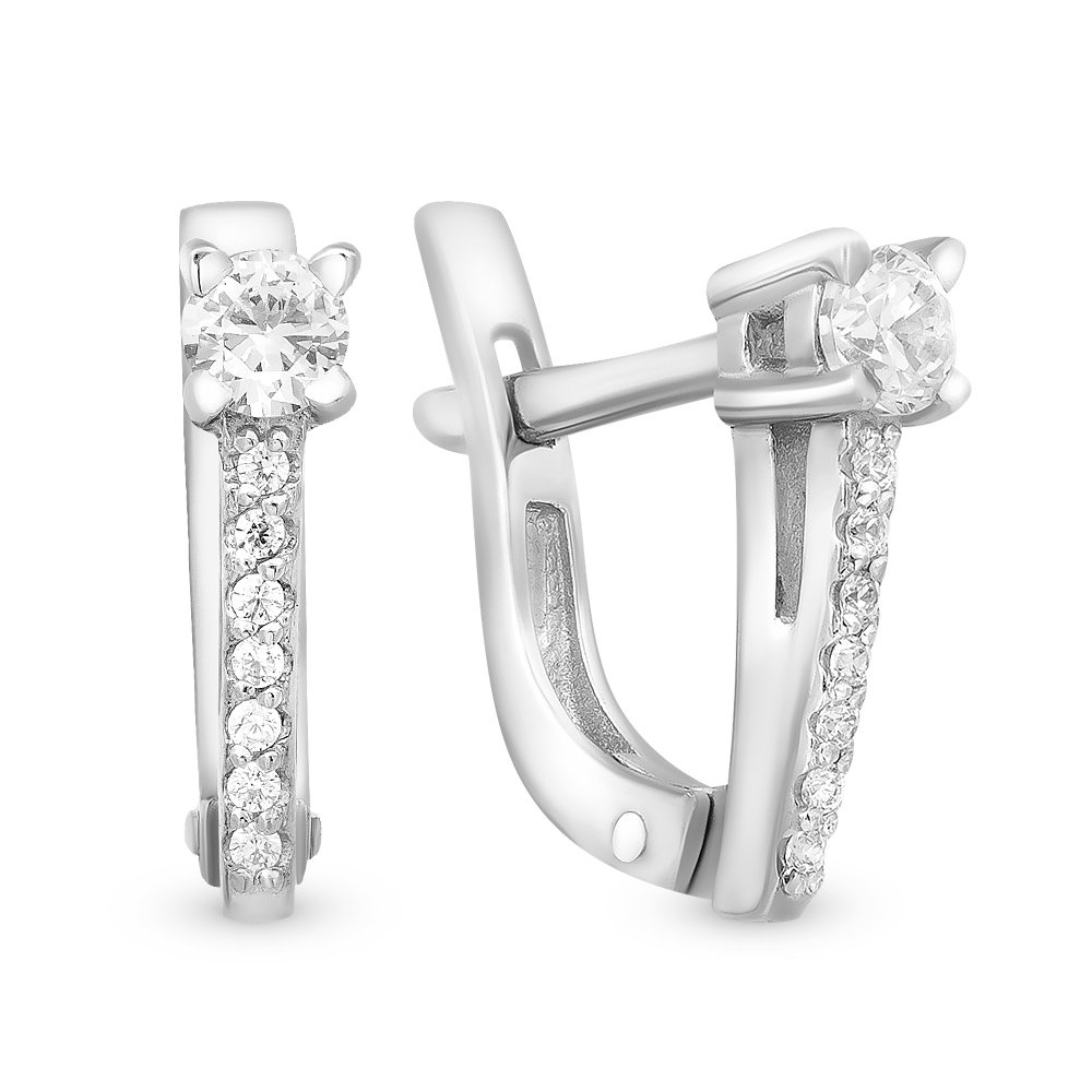 

Серьги из серебра 585Gold 702002000, фианит, 702002000