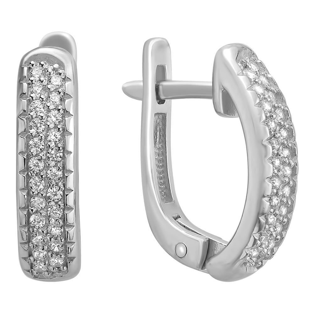 

Серьги из серебра 585Gold 702001366, фианит, 702001366