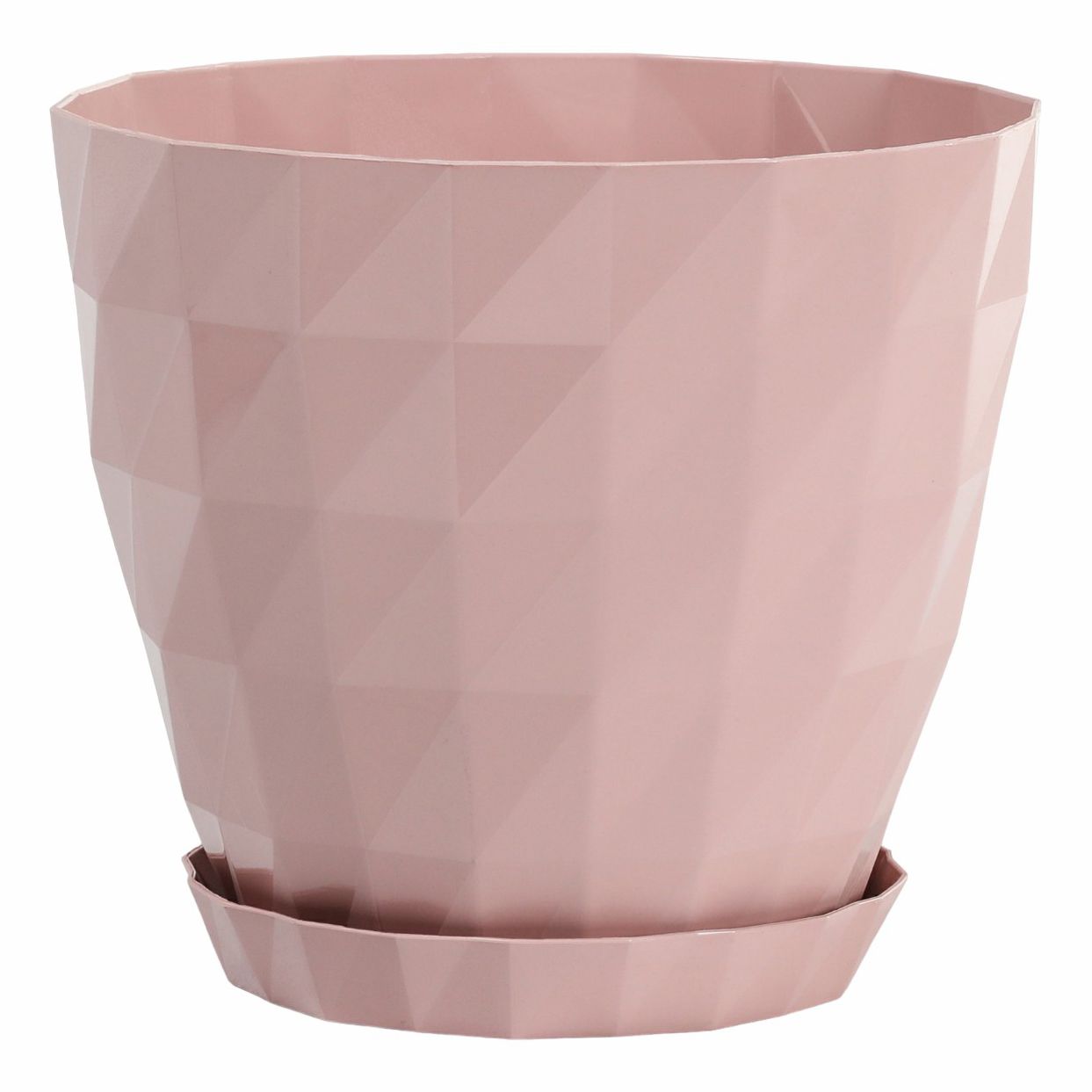 

Цветочный горшок Serinova Crystal 6 л 1 шт. светло-розовый, Crystal