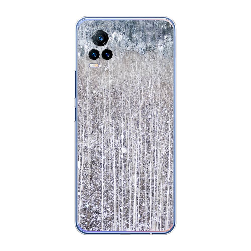 

Чехол для Vivo V21e 4G "Снежный лес", Бежевый;серый;белый, 264550-5