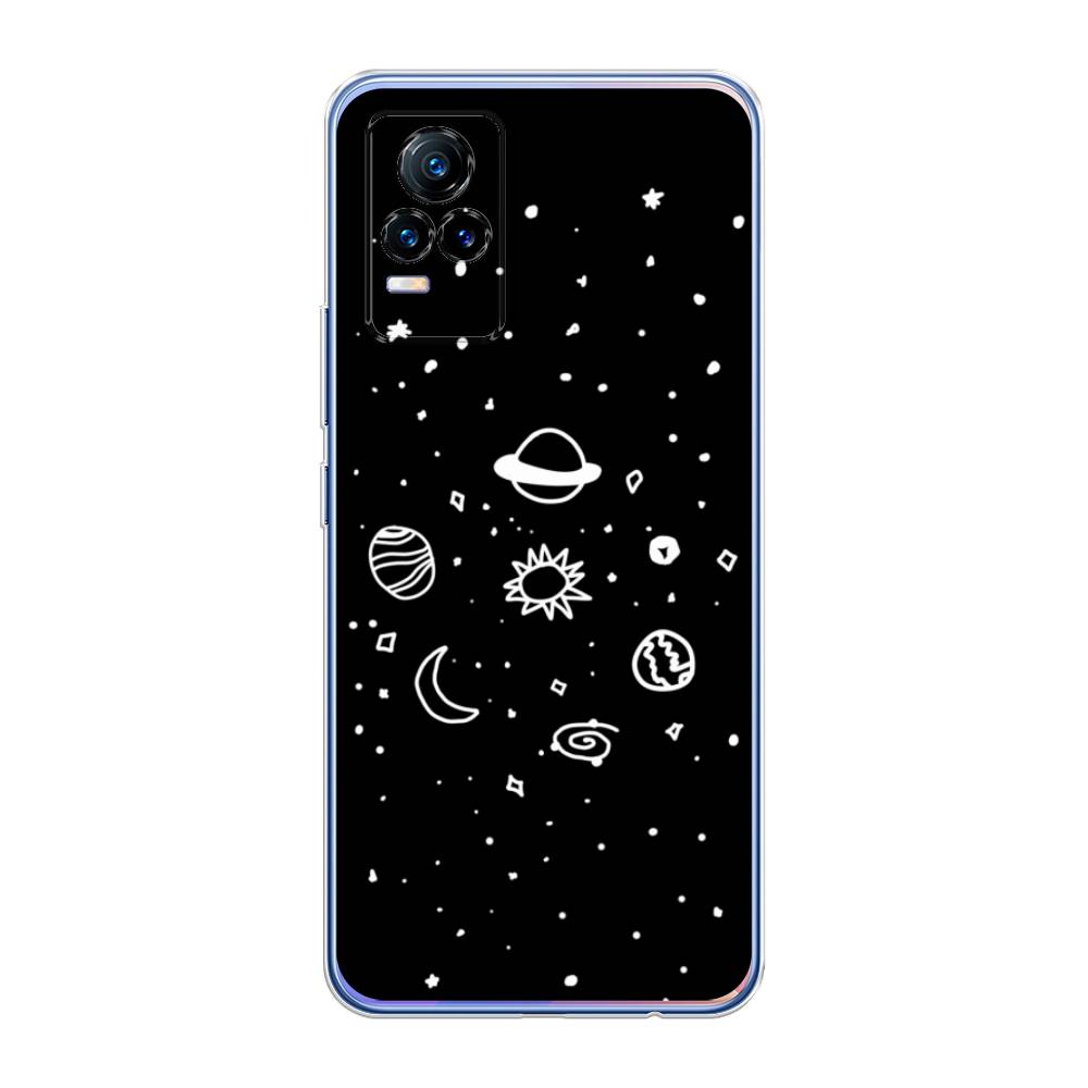 

Чехол для Vivo V21e 4G "Дудл солнечной системы", Бежевый;серый, 264550-2