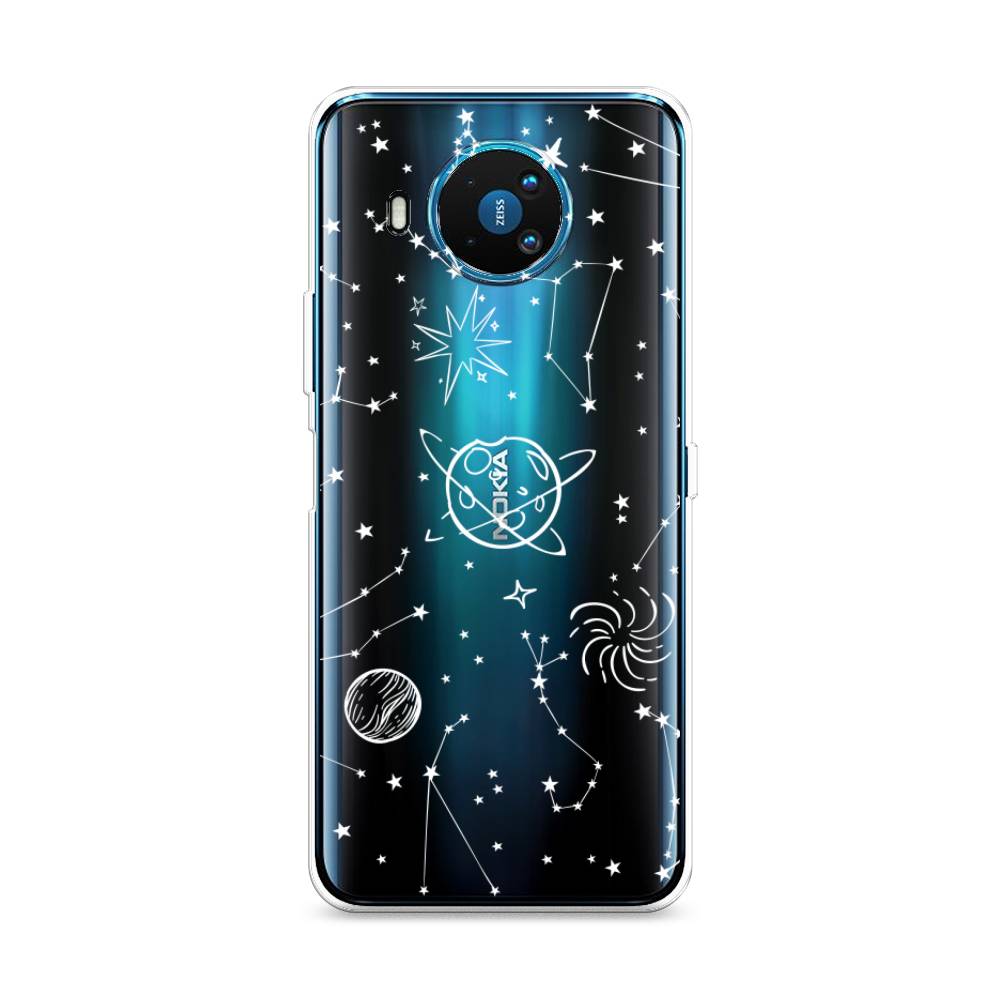 

Чехол на Nokia 8.3 "Планеты в космосе", Белый, 123550-2