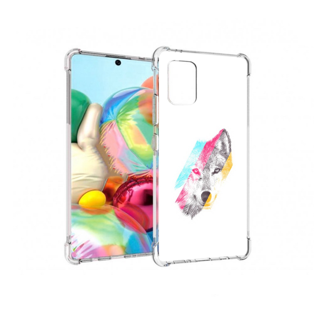 

Чехол MyPads Tocco для Samsung Galaxy A71 волк градиент (PT226912.529.268), Прозрачный, Tocco