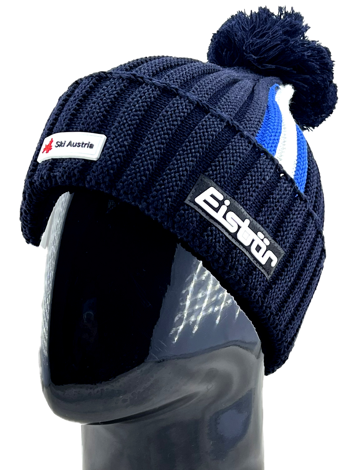 

Шапка бини унисекс Eisbar Leizel OS Pompon синяя, р, Синий, Leizel OS Pompon