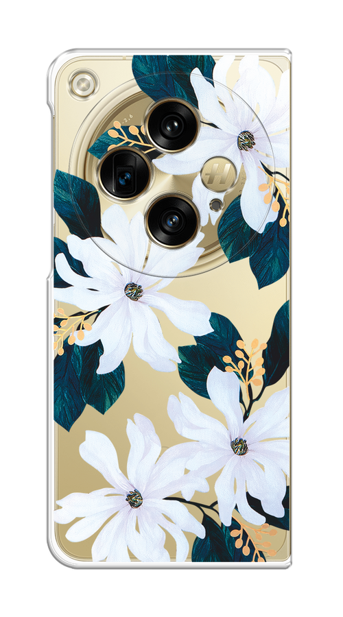

Чехол на Oppo Find N3/OnePlus Open "Delilah Flower", Зеленый;белый, 154350-1
