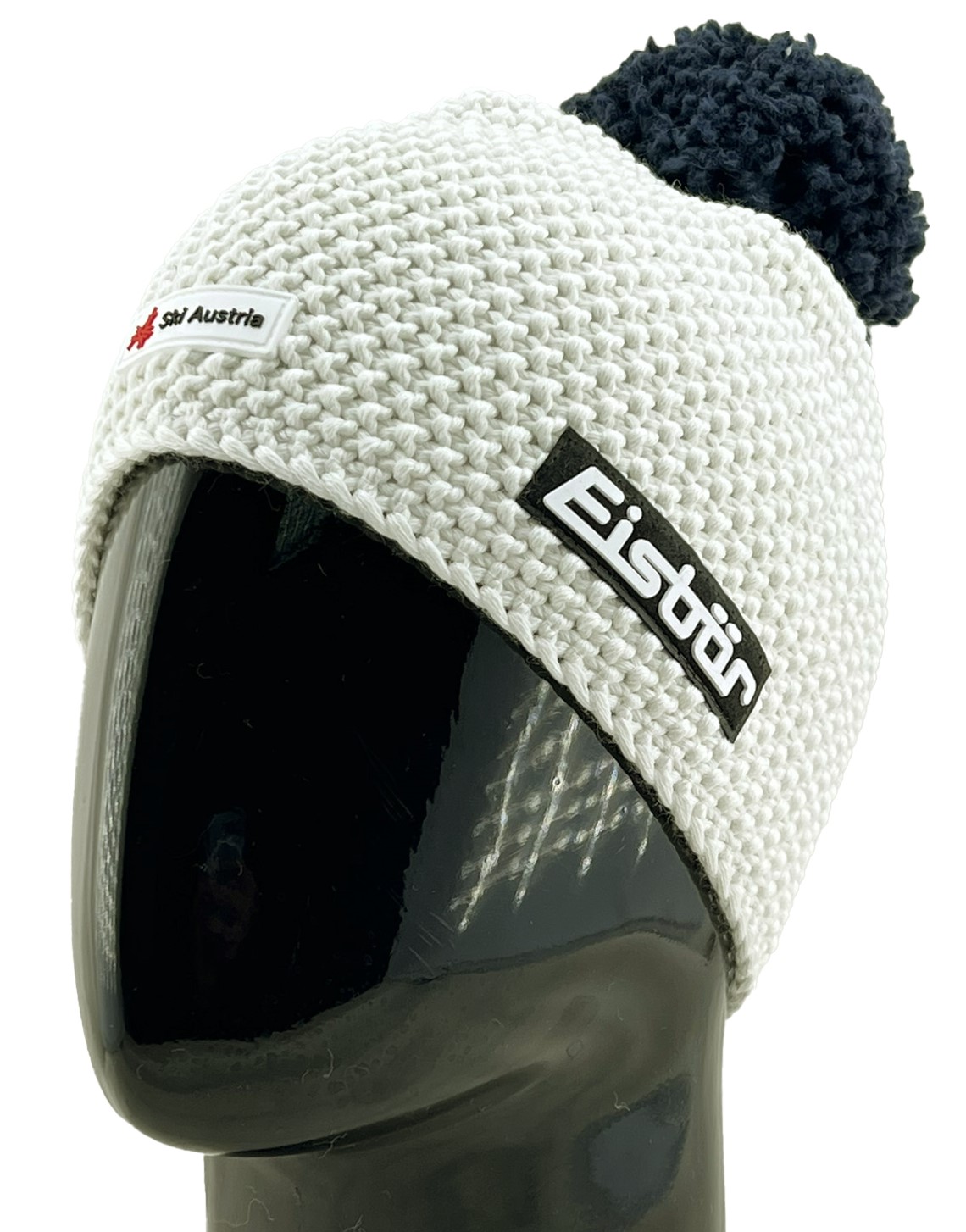 

Шапка бини унисекс Eisbar Jamie Pompon SKA белая, р.56-60, Белый, Jamie Pompon SKA
