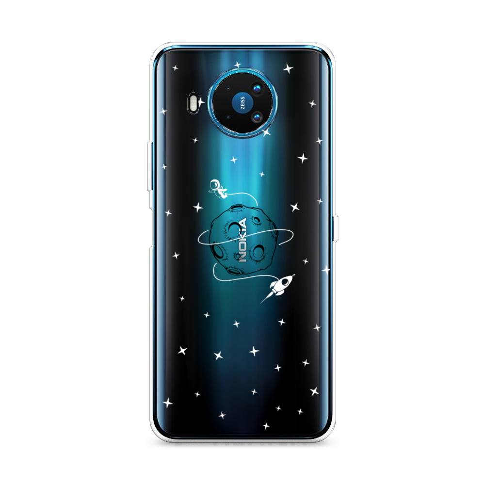 

Чехол на Nokia 8.3 "Полет вокруг луны", Белый;серый;черный, 123550-2