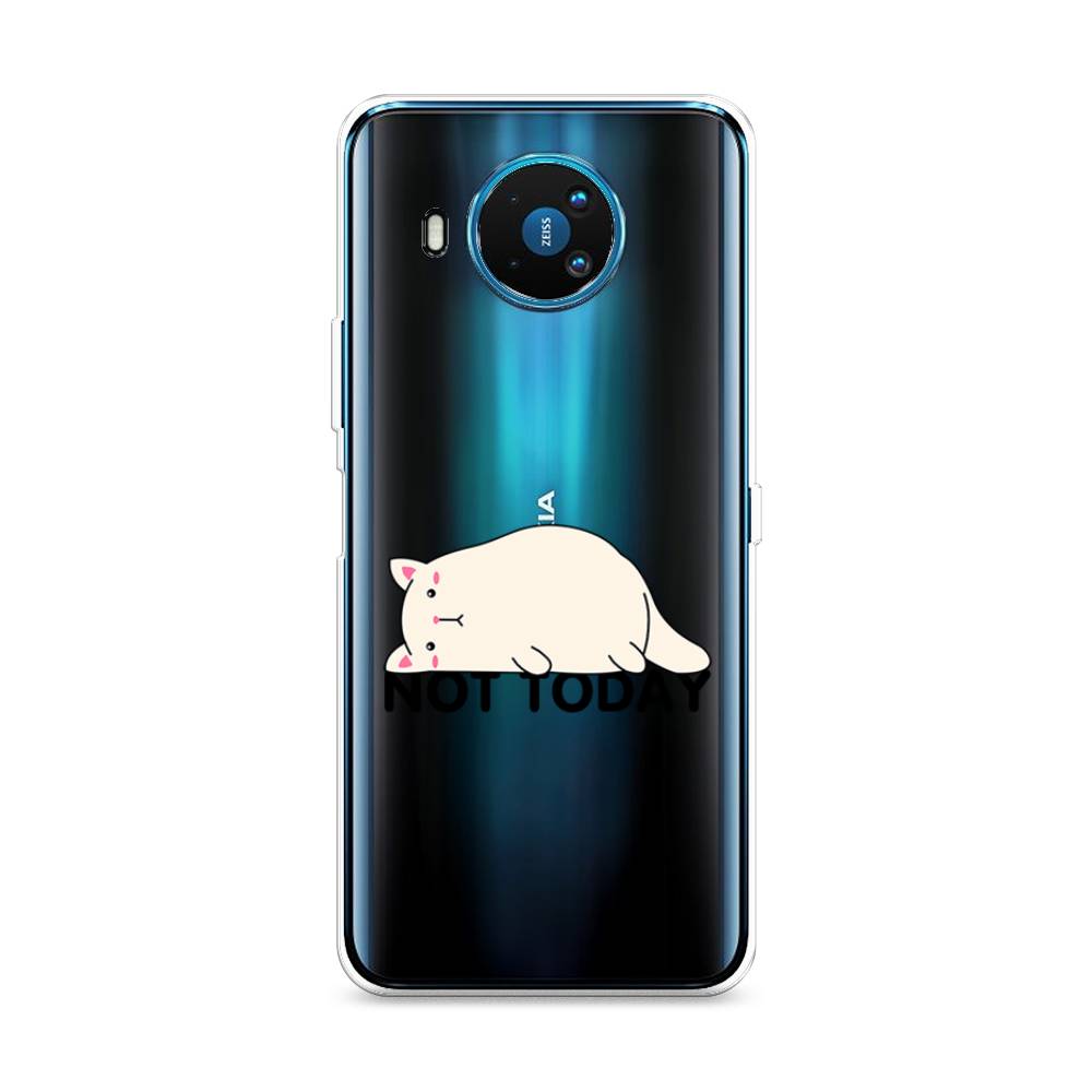 

Чехол на Nokia 8.3 "Cat not today", Белый;розовый;черный, 123550-1