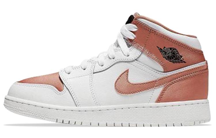 

Кеды унисекс Jordan Air Jordan 1 Mid GS белые 38.5 EU, Белый, Air Jordan 1 Mid GS