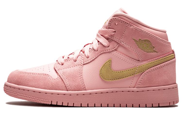 

Кеды унисекс Jordan Air Jordan 1 Mid GS розовые 35.5 EU, Розовый, Air Jordan 1 Mid GS