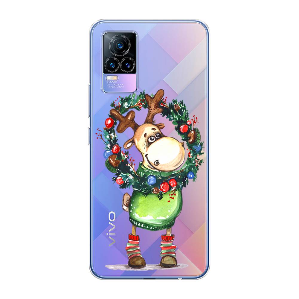 

Чехол для Vivo V21e 4G "Олень с новогодним венком", 264550-4