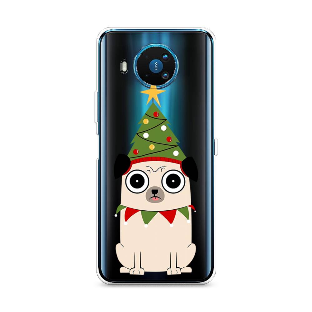 

Чехол на Nokia 8.3 "Собачка с ёлочкой", Бежевый;красный;зеленый, 123550-1