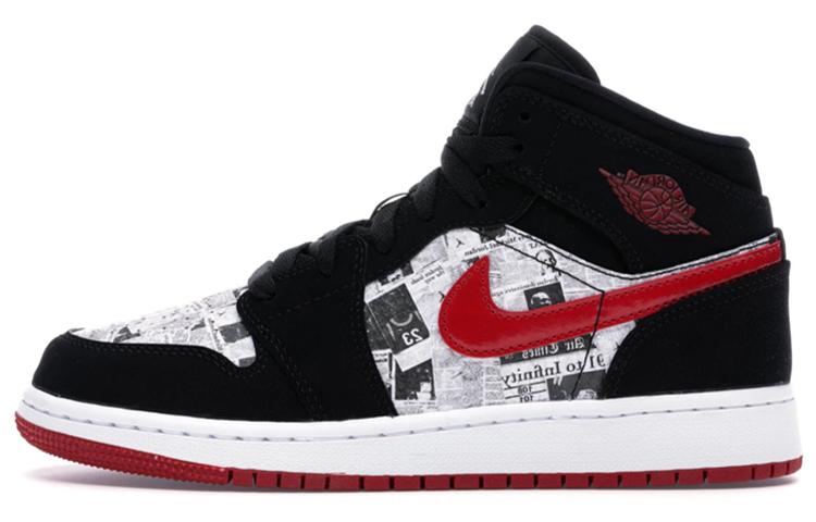 

Кеды унисекс Jordan Air Jordan 1 Mid GS черные 35.5 EU, Черный, Air Jordan 1 Mid GS