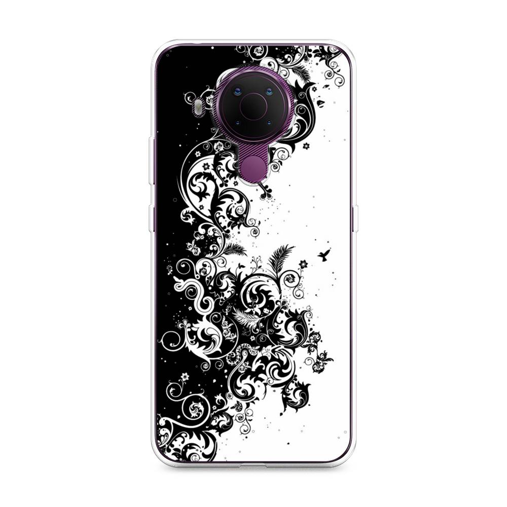 

Чехол на Nokia 5.4 "Черно белый узор", Белый;черный;серый, 123650-3