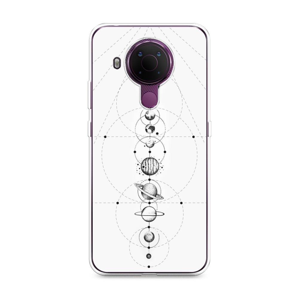 

Чехол на Nokia 5.4 "Парад планет", Серый, 123650-2