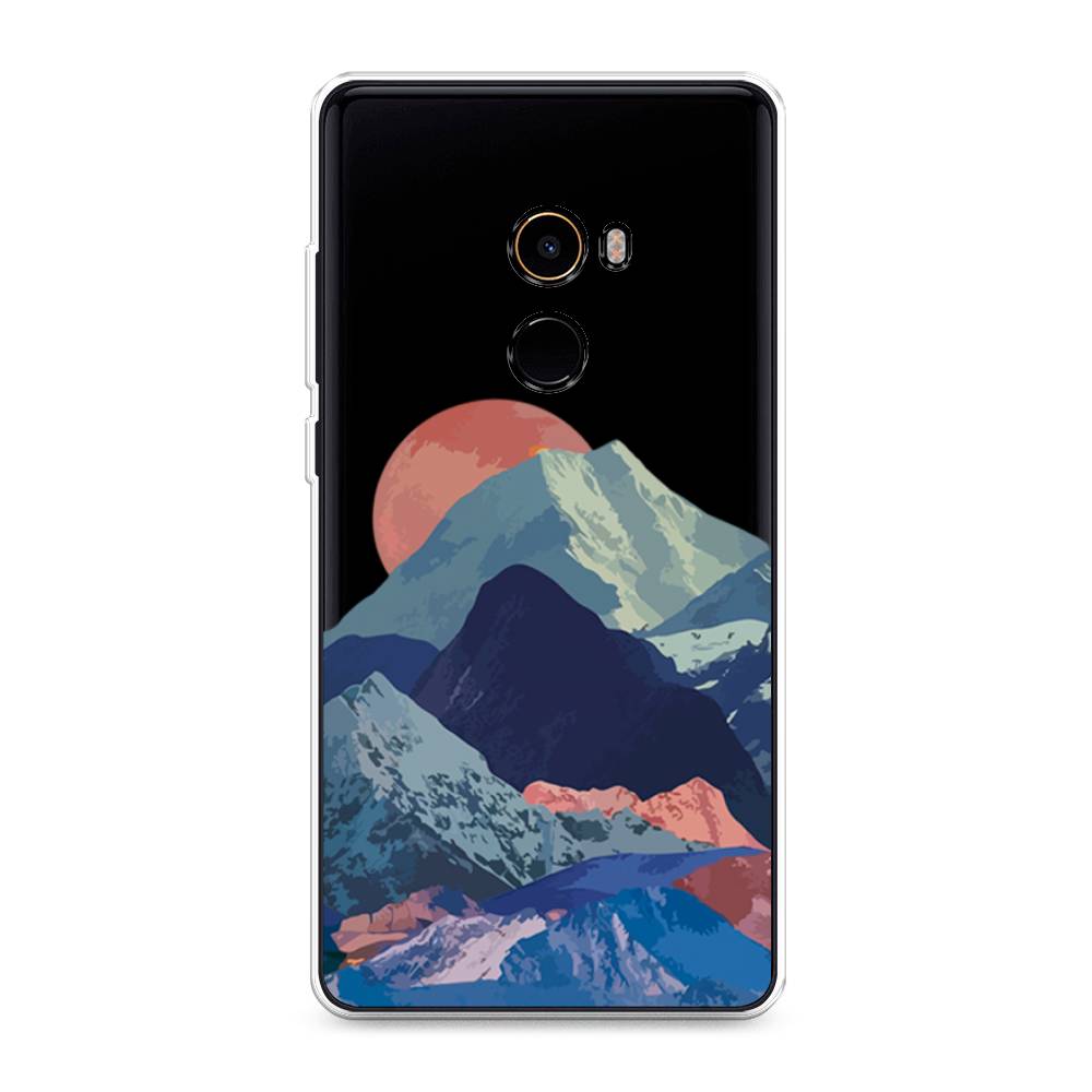 

Чехол на Xiaomi Mi Mix 2 "Закат в снежных горах", Красный;серый;голубой, 32550-2