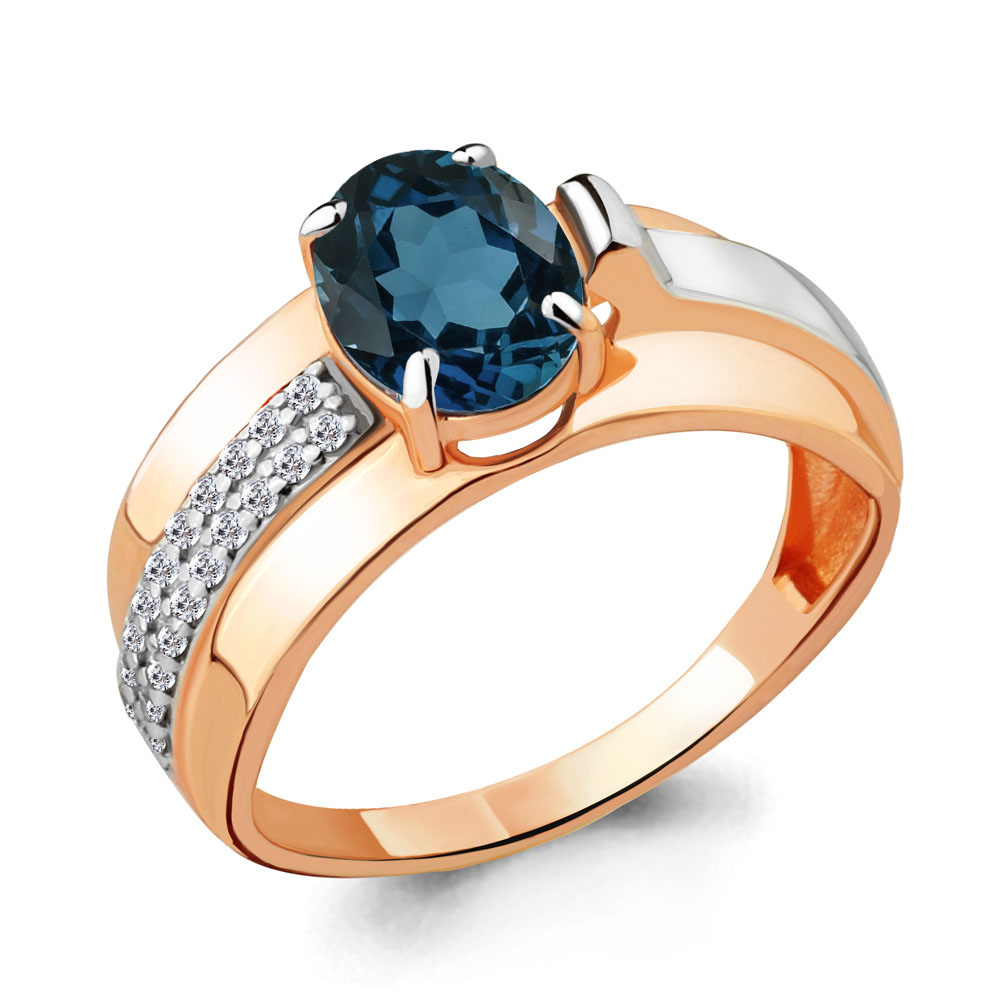 

Кольцо из серебра р. 18 AQUAMARINE 6593308А_925_з, 6593308А_925_з