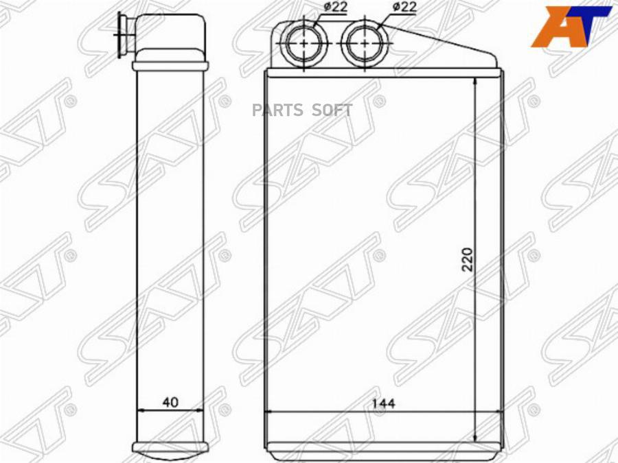 SAT Радиатор отопителя салона RENAULT MEGANE 02-/SCENIC 03-