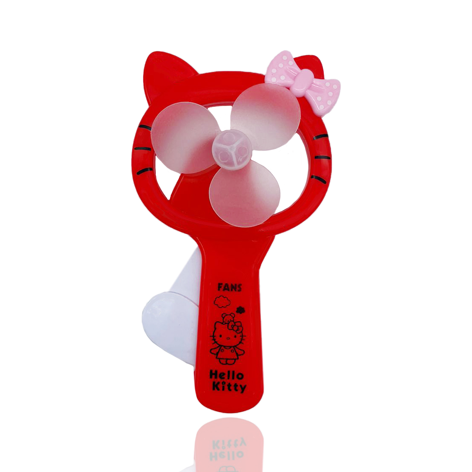 Детский ручной вентилятор Market toys lab с Китти Hello Kitty 20 см красный