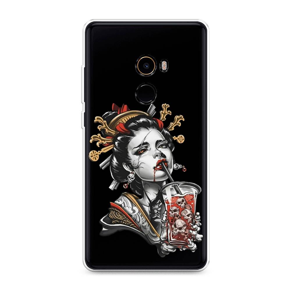 

Чехол на Xiaomi Mi Mix 2 "Опасная гейша", Красный;черный;серый, 32550-4