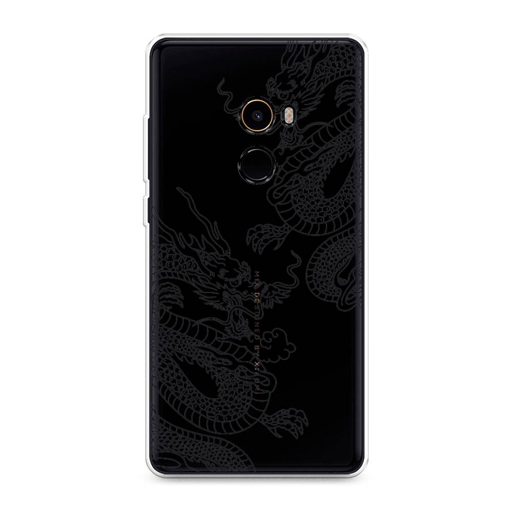 

Чехол на Xiaomi Mi Mix 2 "Два китайских дракона", Серый;черный, 32550-1