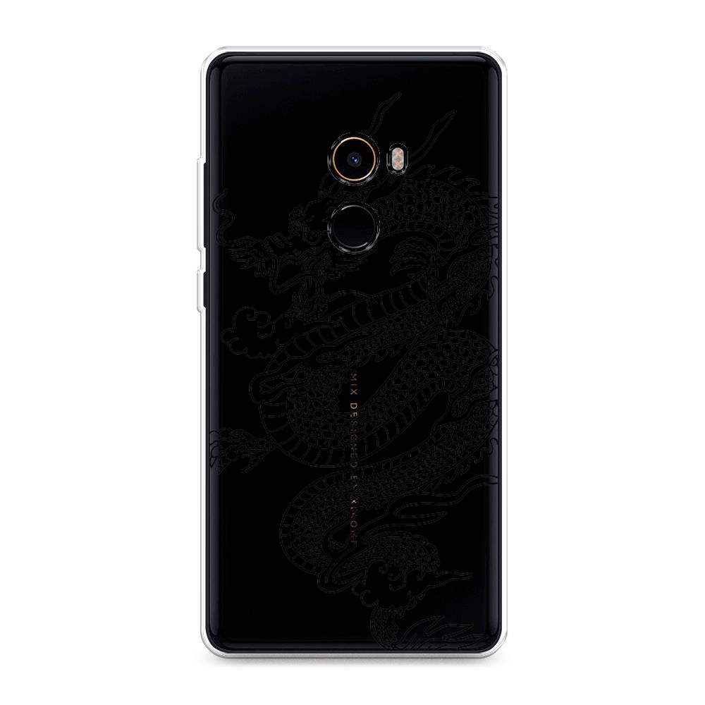

Чехол на Xiaomi Mi Mix 2 "Большой китайский дракон", Черный;серый, 32550-1