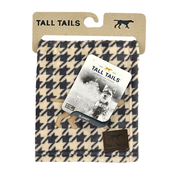 Одеяло для животных флис ROSEWOOD Tall Tails, бежево-серое, гусиные лапки, 102x152см