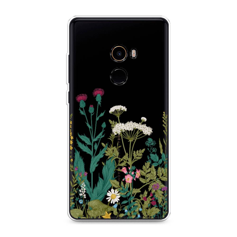 

Чехол на Xiaomi Mi Mix 2 "Дикие полевые цветы", Зеленый;розовый;белый, 32550-2