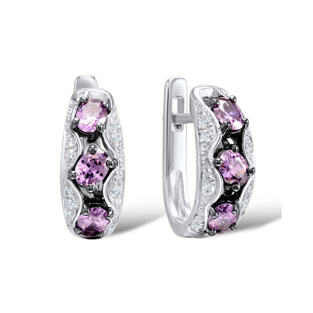 

Серьги из серебра с фианитом 585Gold 702003240, 702003240