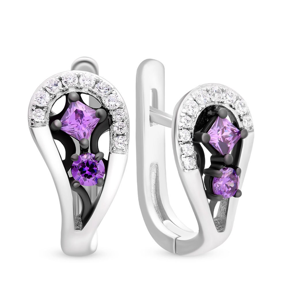 

Серьги из серебра с фианитом 585Gold 702004097, 702004097