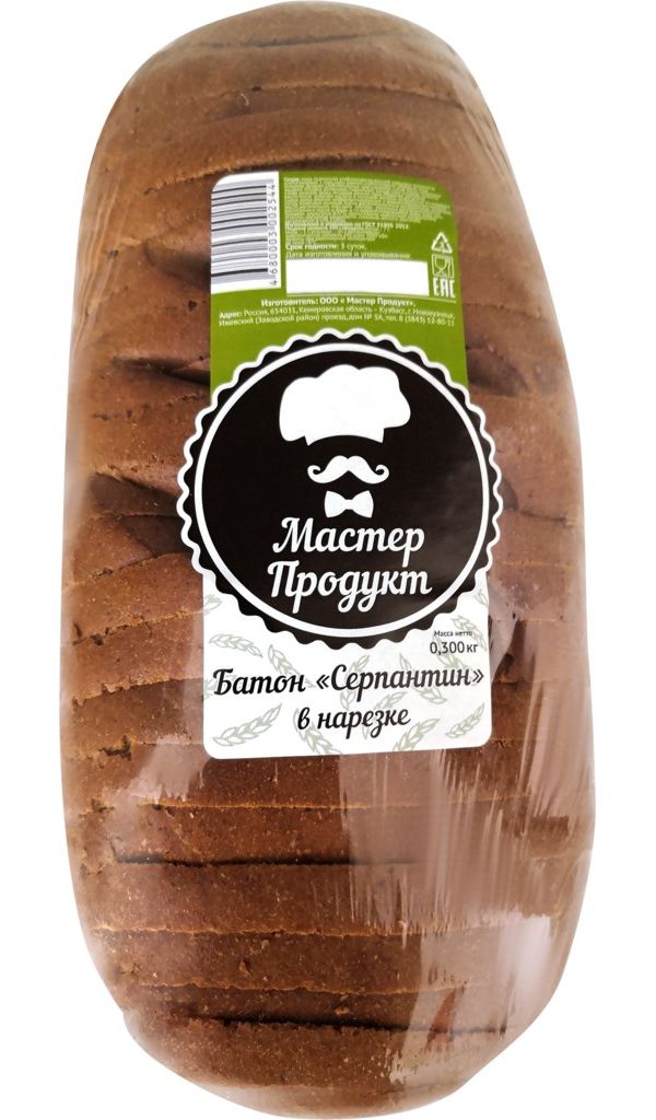 

Хлеб Серпантин пшеничный 300 г