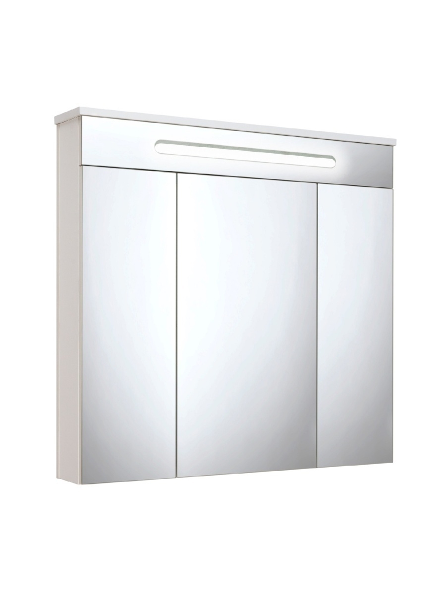 Зеркальный шкаф Runo Парма 75 белый, с подсветкой 00000001148 зеркальный шкаф для ванной vigo alessandro угловой