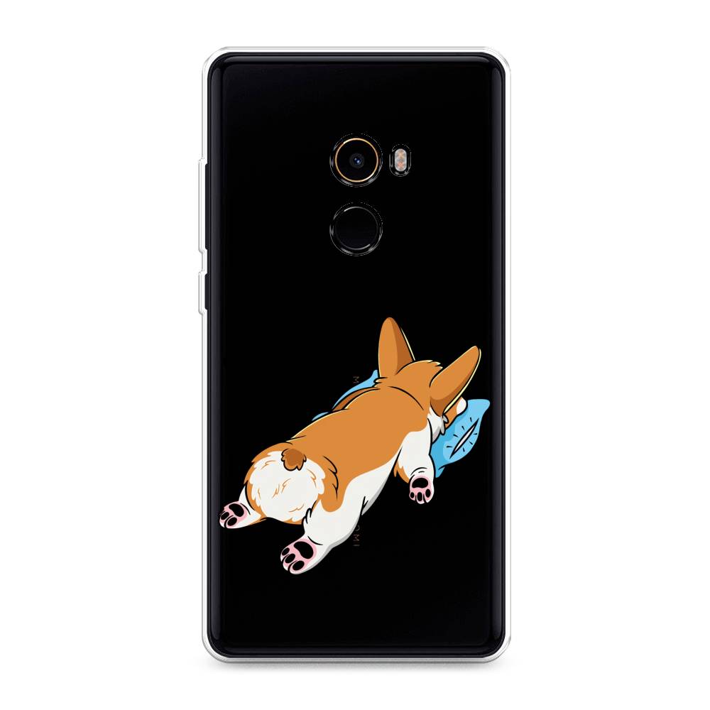 

Чехол на Xiaomi Mi Mix 2 "Корги отдыхает", Черный;коричневый;голубой, 32550-1
