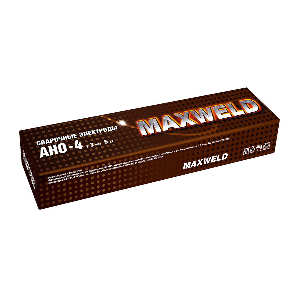 фото Электроды maxweld (ano435) ано-4 d3 мм 5 кг