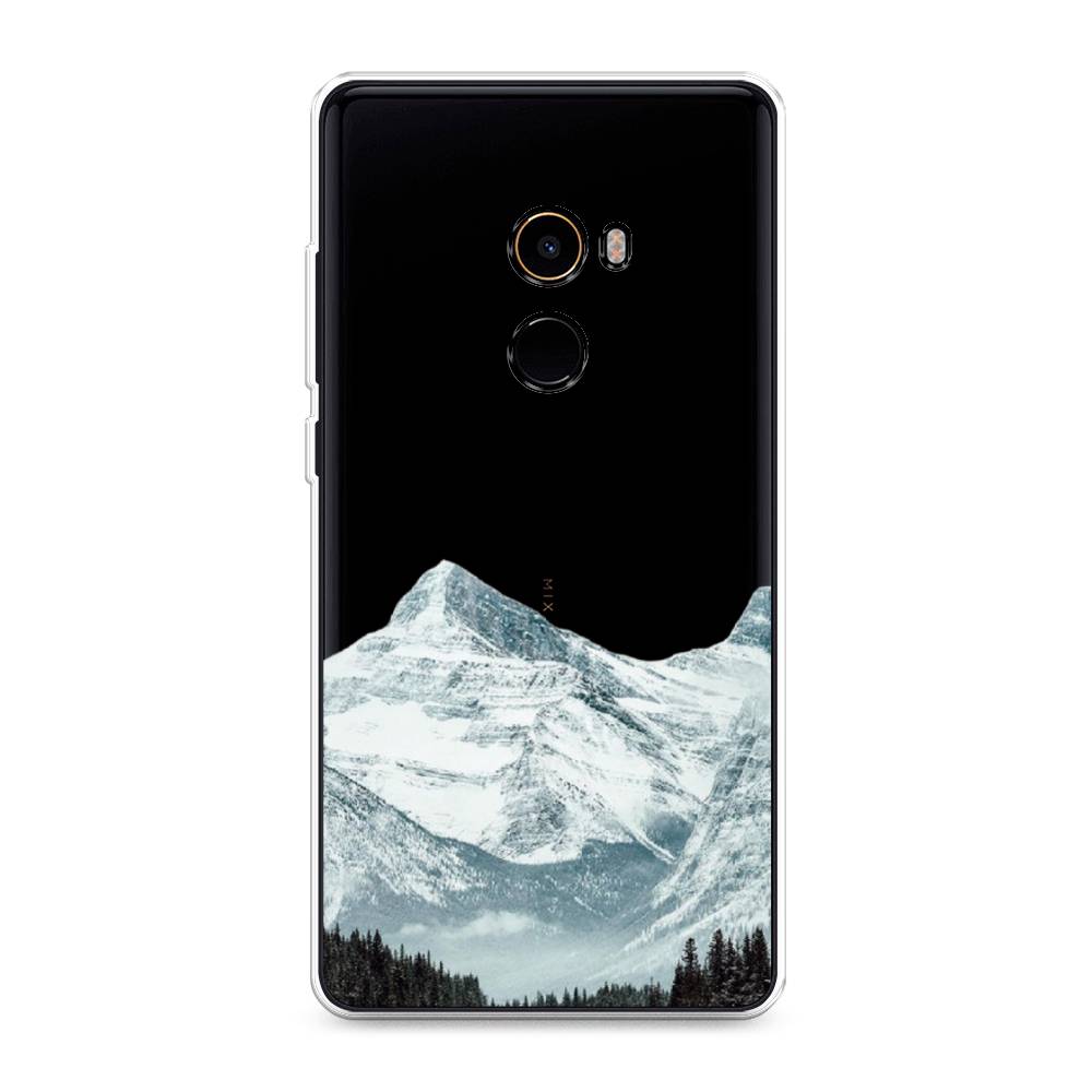 

Чехол на Xiaomi Mi Mix 2 "Горы арт 1", Белый;зеленый, 32550-2