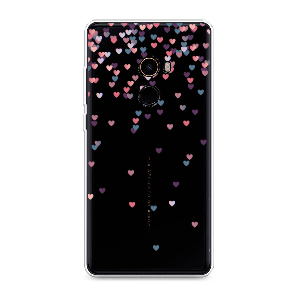 

Чехол на Xiaomi Mi Mix 2 "Посыпка сердечки", Розовый;фиолетовый, 32550-3