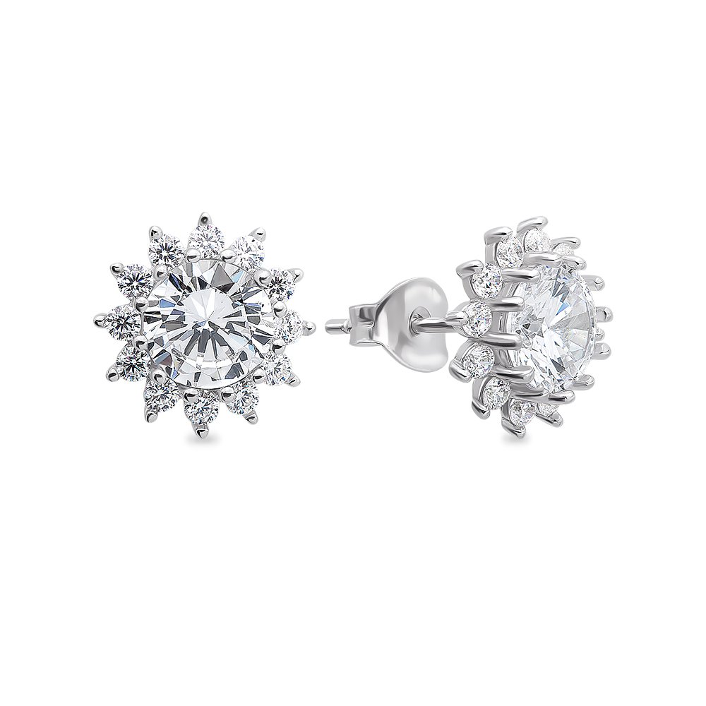

Серьги из серебра с фианитом 585Gold 702007295, 702007295