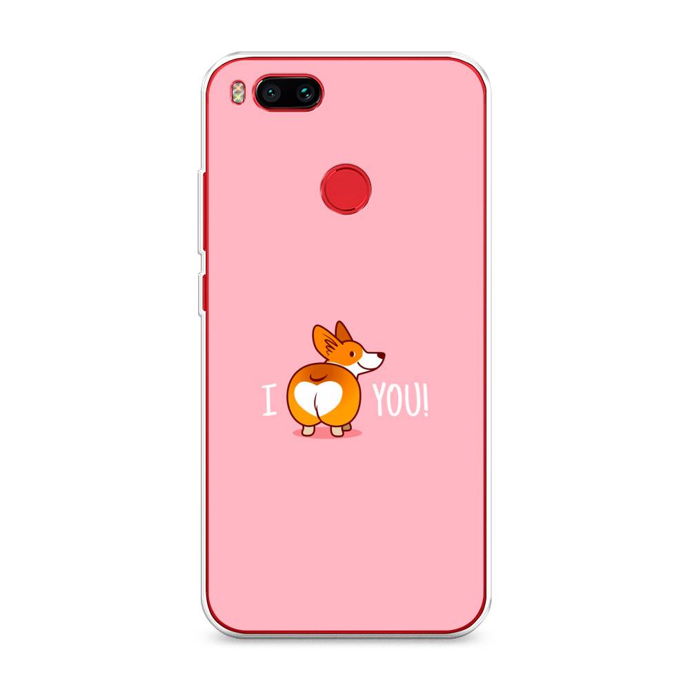 

Чехол на Xiaomi Mi A1"Корги I love you", Розовый;коричневый;белый, 32650-1