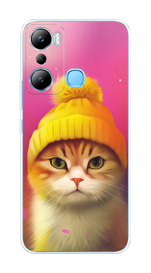 

Чехол на Infinix HOT 20i "Котик в шапочке", Розовый;желтый;бежевый, 3102950-1