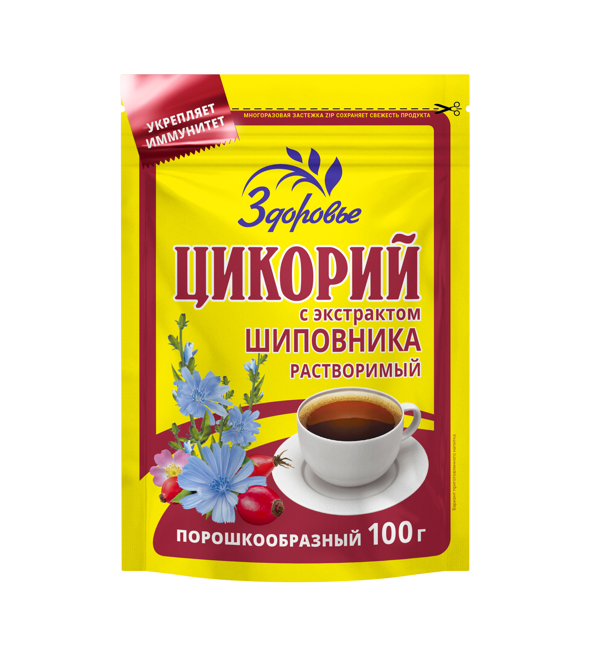 Цикорий О'кей натуральный растворимый с экстрактом шиповника 100 г