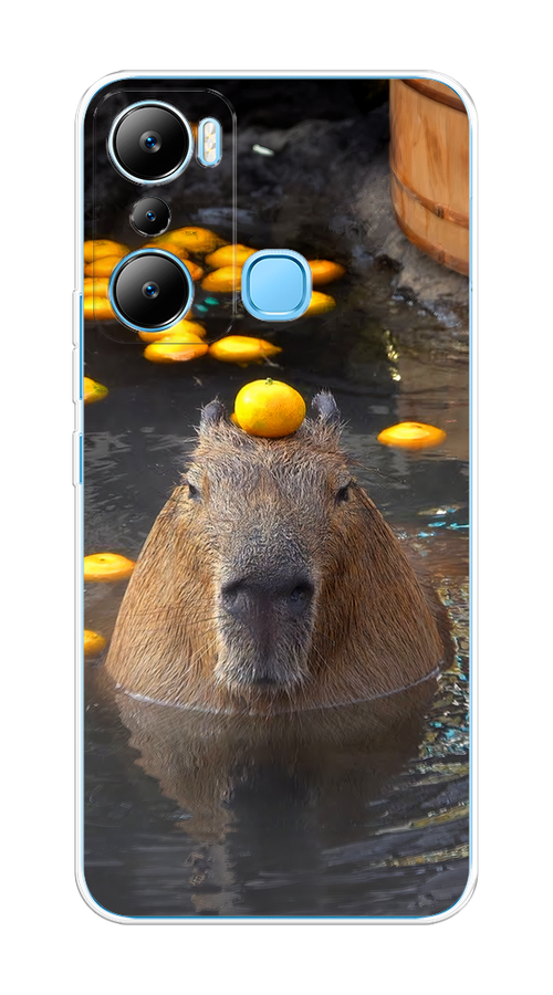 

Чехол на Infinix HOT 20i "Капибара отдыхает", Коричневый;оранжевый;серый, 3102950-1