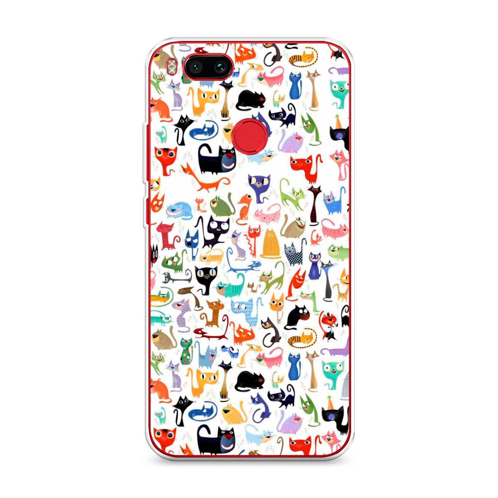 

Чехол на Xiaomi Mi A1"Цветные коты", Разноцветный, 32650-1