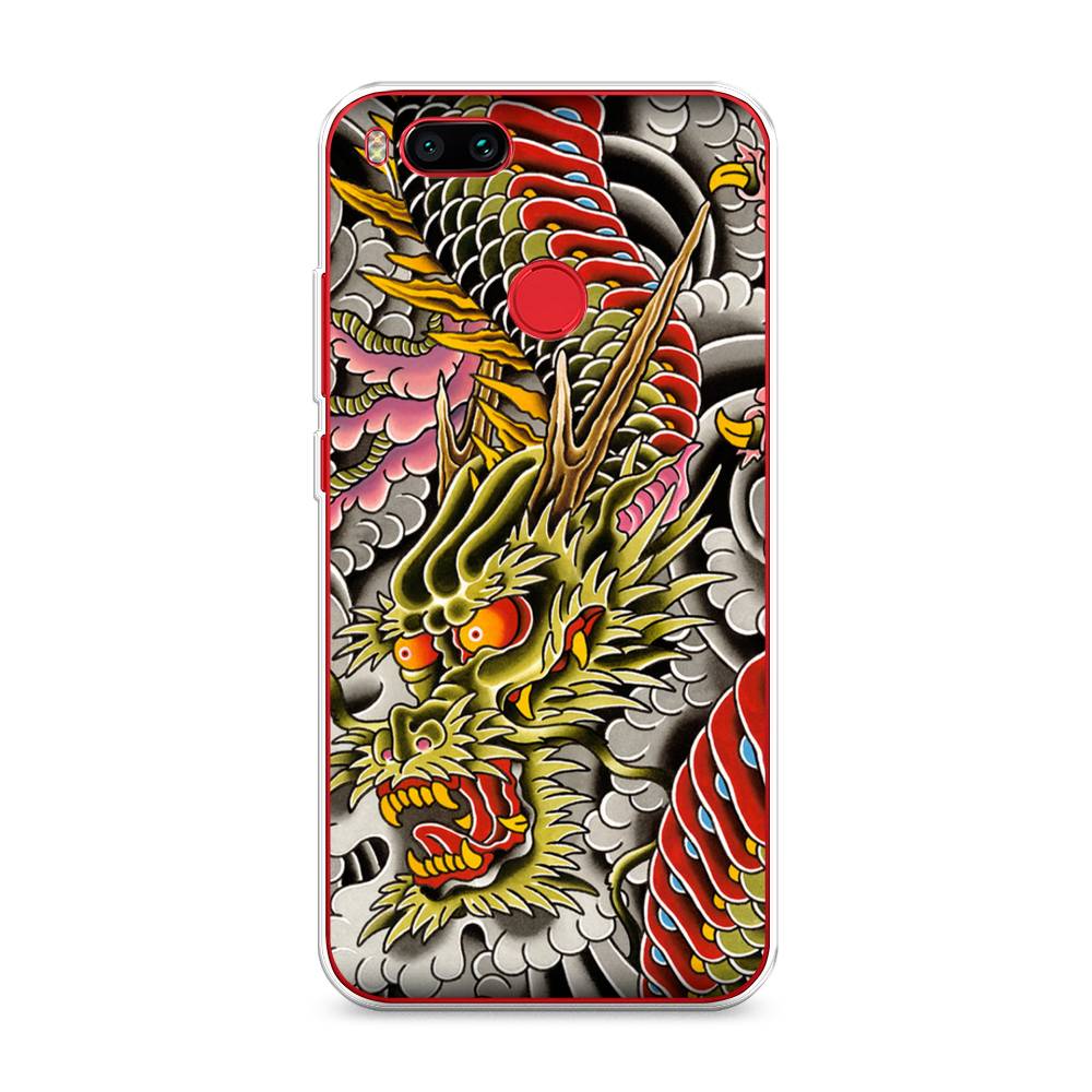 

Чехол на Xiaomi Mi A1"Японский дракон", Желтый;розовый;красный, 32650-4