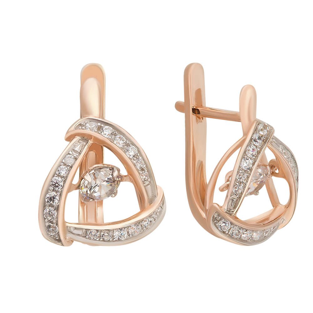 

Серьги из серебра с фианитом 585Gold 702003937, 702003937